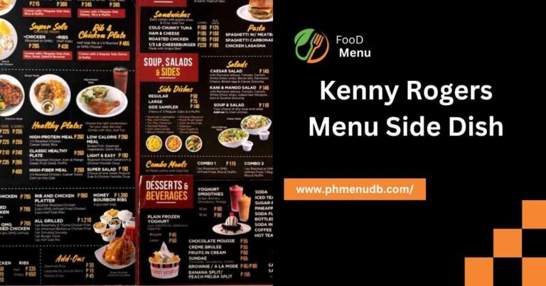 Kenny Rogers Menu Side Dish – 2024 Updates In Fillipino!