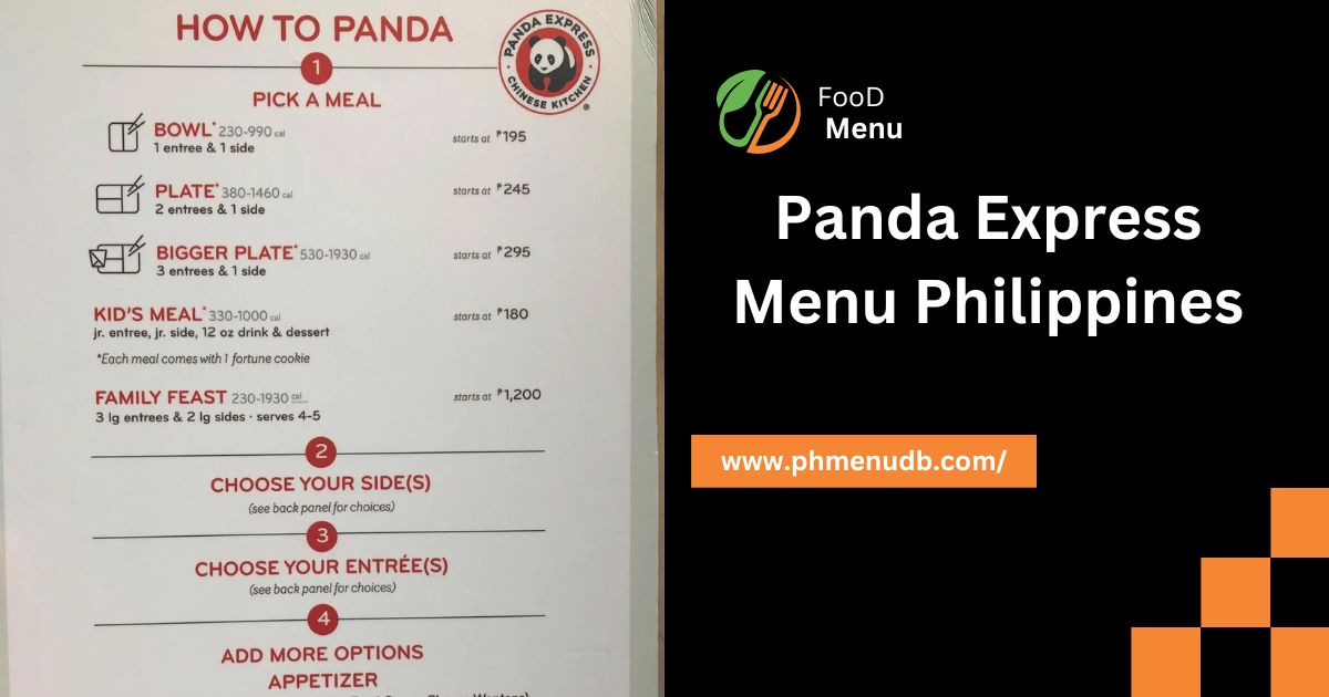 Panda Express Menu Philippines