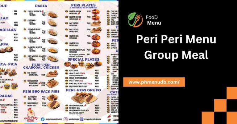 Peri Peri Menu Group Meal – Perfect For Friends And Family!