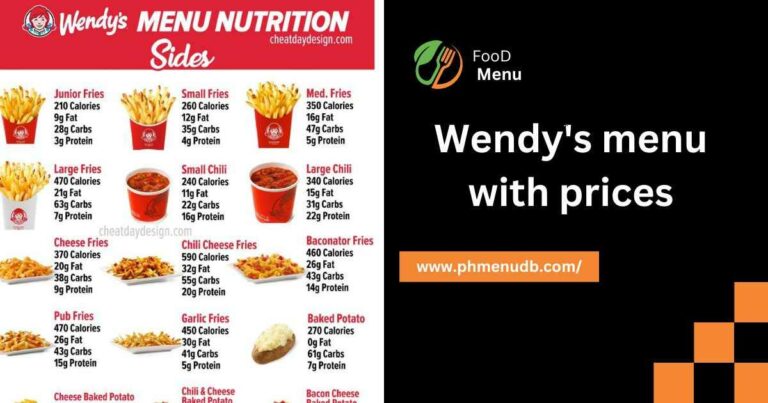 Wendy’s menu with prices – Budget Friendly Restaurant