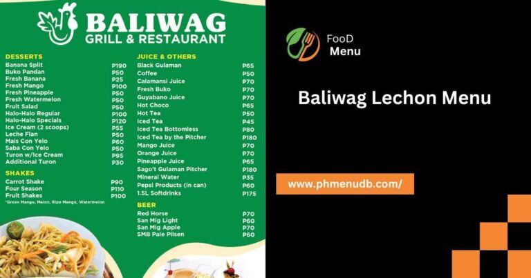 Baliwag Lechon Menu – Price Of 2024 in the Philippines!