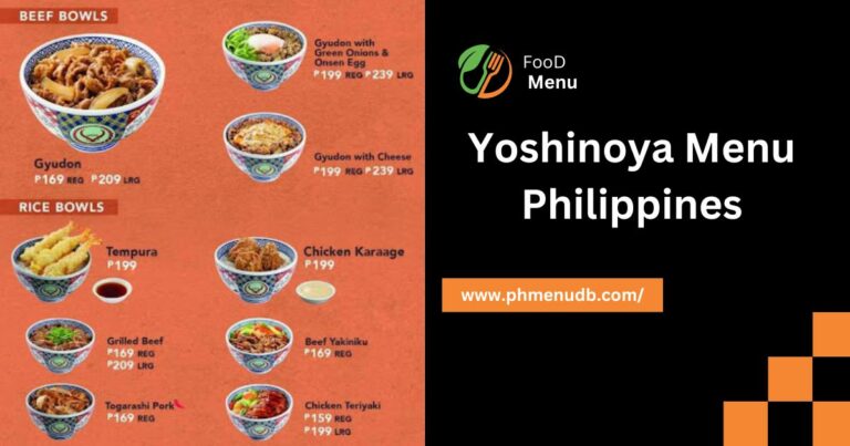 Yoshinoya Menu Philippines – Updated Prices 2024!